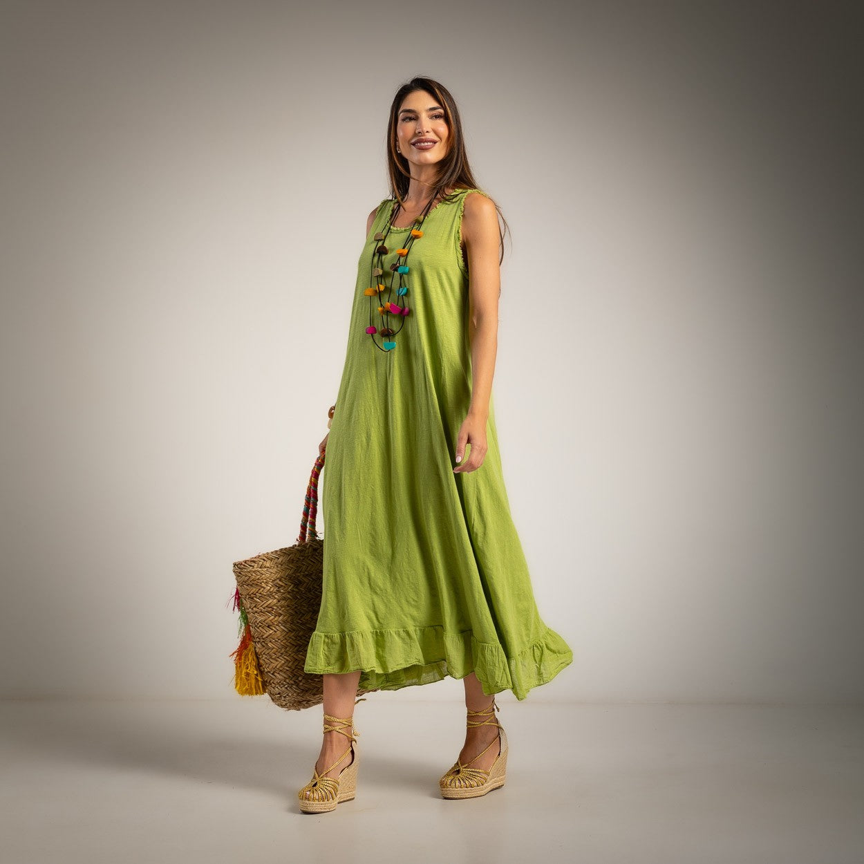 Свободна лятна рокля Lime Breeze