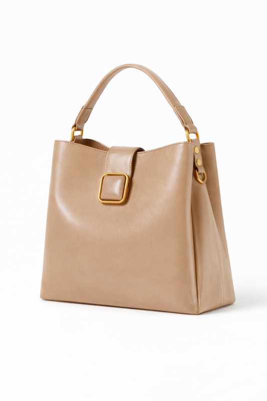 Дамска чанта с твърда дръжка