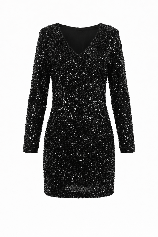 Дамска рокля с пайети