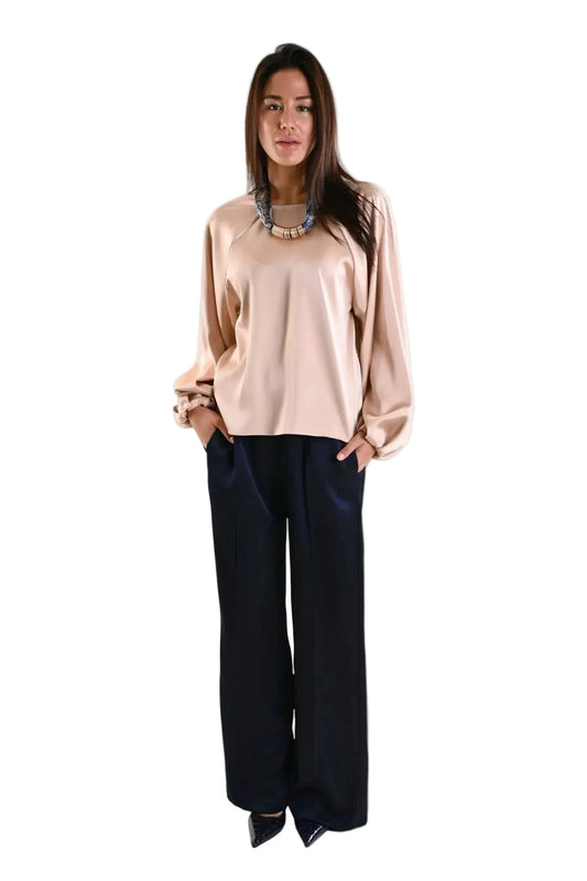 Дамски панталон SATIN - NKfashan 