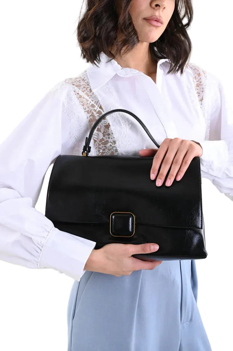 Дамска чанта с квадратна закопчалка - NKfashan 